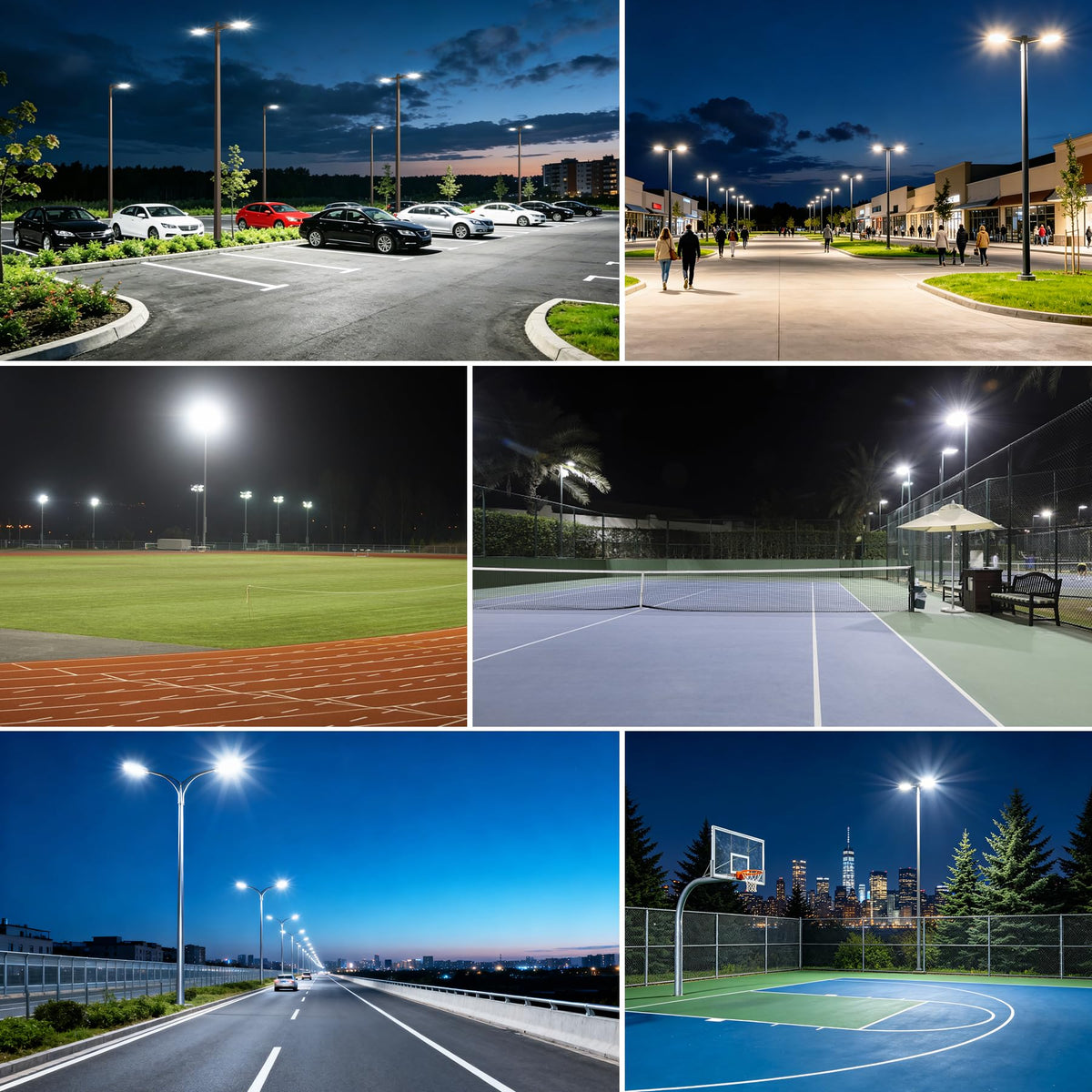 8Pack 400W LED Parking Lot Lights Dusk to Dawn Outdoor Street Area Light