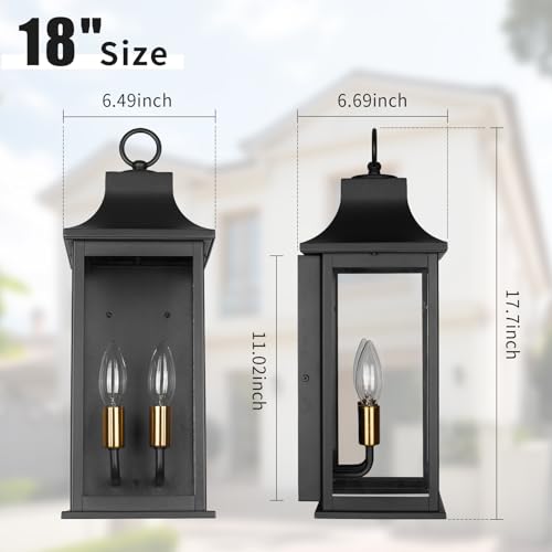 2PK 18" Outdoor Porch Light Wall Mount (18 inch - 2 PK)