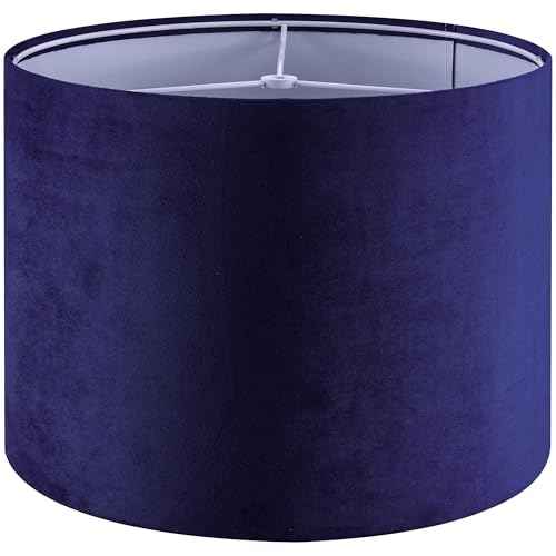 Dark Blue Velvet Drum Lamp Shade 13"×13"×10" Spider (13*13*10 inch-1 Pack / Blue)