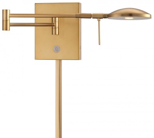 P4338 248 George's Reading Room LED Swing Arm Wall Lamp (Honey Gold)