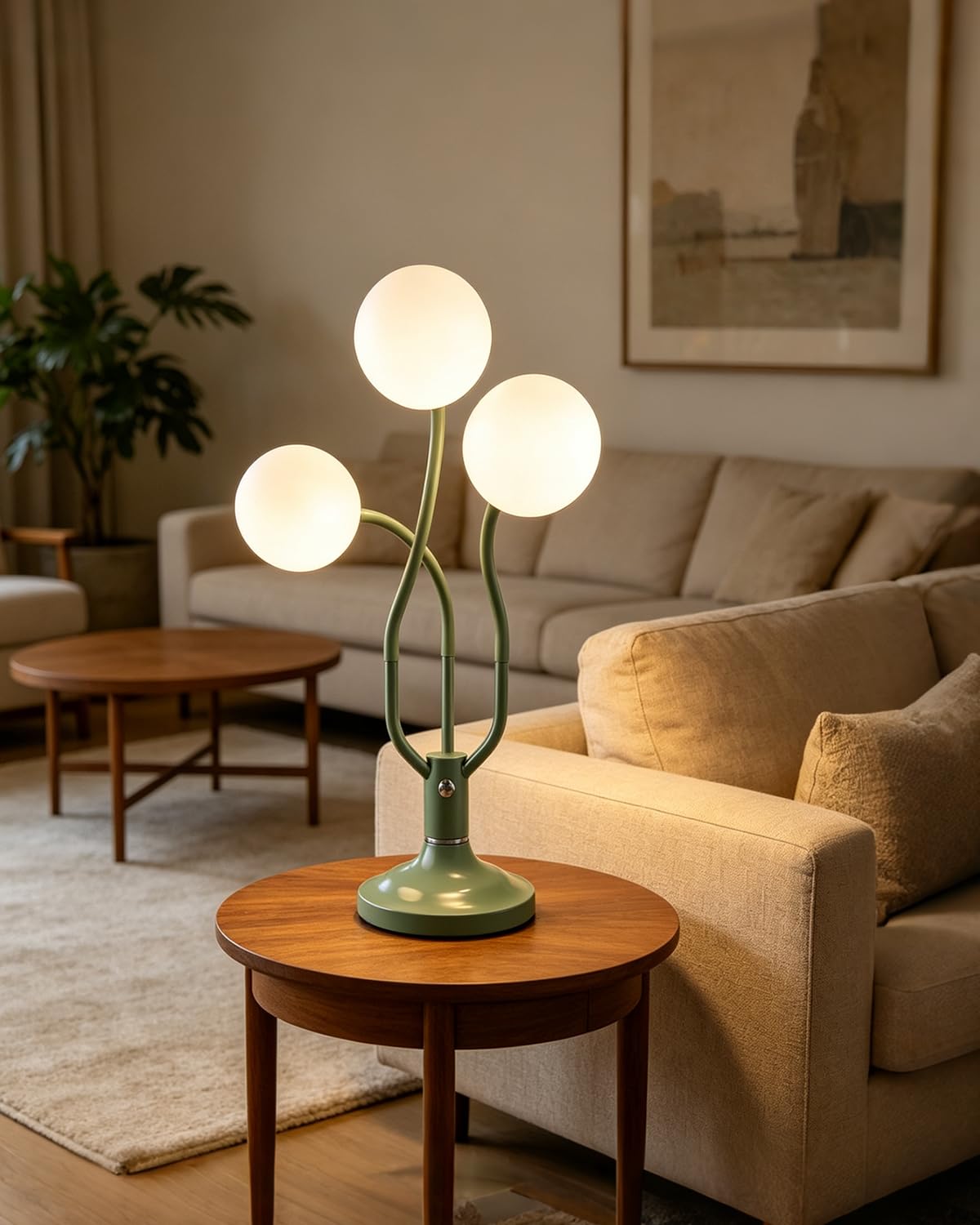 Green Globe Table Lamp Dimmable Magic DIY Arms G9 Bulbs Included (11-Green-Globe-3U-Magic DIY Arms)