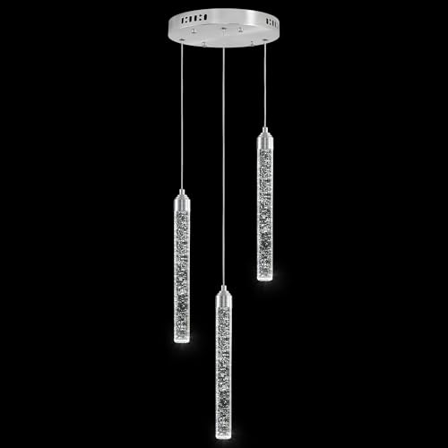 3 Lights Crystal Staircase Chandelier Chrome (Chrome / 3 lights)