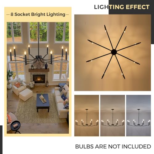 Black Chandelier (Black / 43.7 inch)
