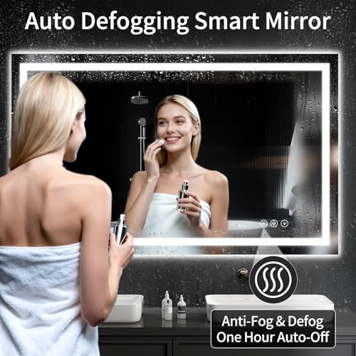 LED Bathroom Mirrors 36"x50" Bathroom Mirror with Lights for Wall (50"L x 36"W)