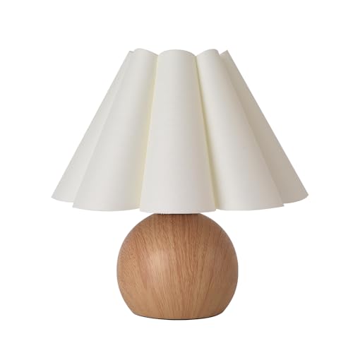 Cute Small Table Lamp (White+Light Brown)