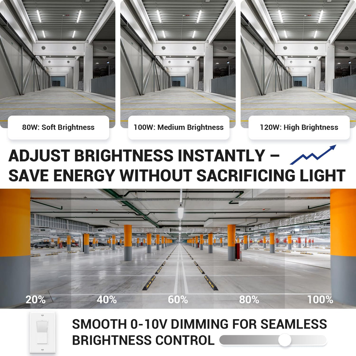 8FT LED Vapor Tight Light 120W (8FT (4-Pack))