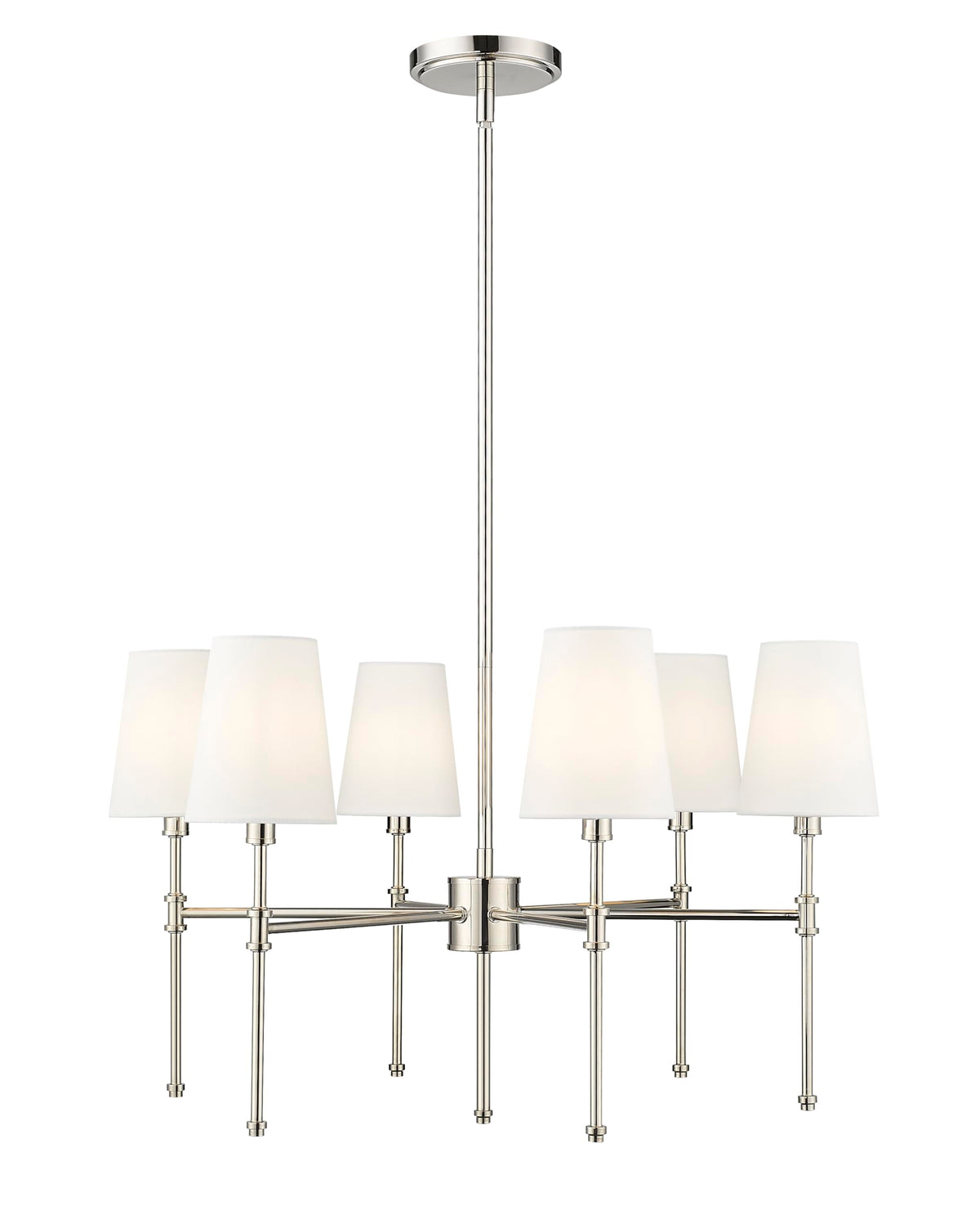 16106 PN Adorra 25.75" Wide 6 (Polished Nickel / (6-Light) 25.75-Inch)