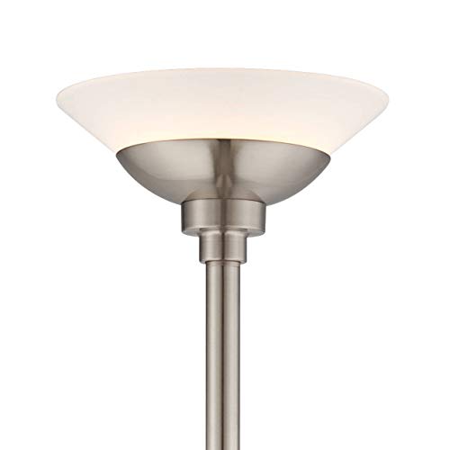 Wagner 71" Modern Brushed Nickel Torchiere Floor Lamp