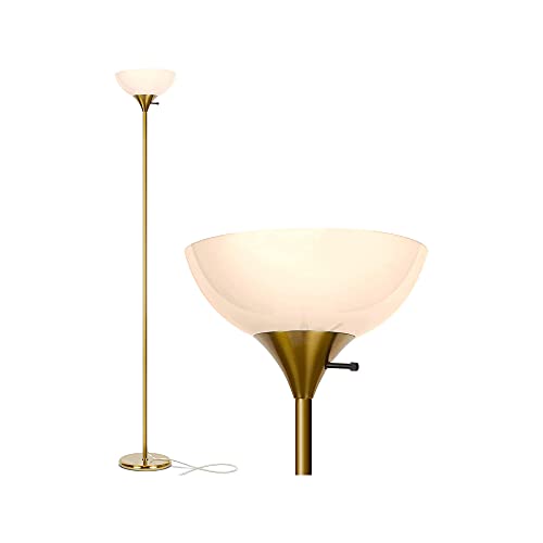 Sky Dome Dimmable LED Floor Lamp (Gold Brass)