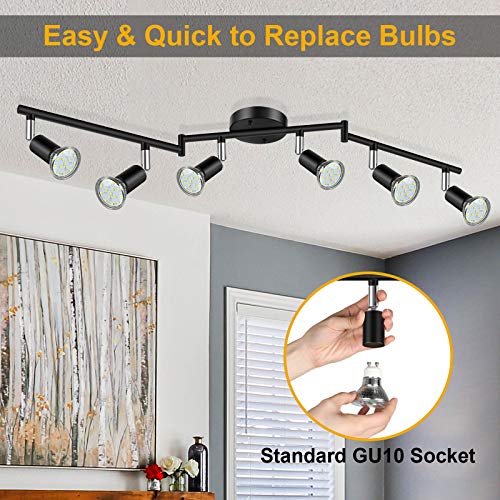 6 Light LED Track Lighting Kit (Black / 6 Light)