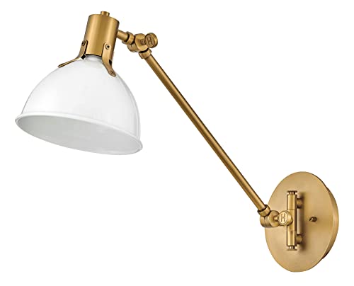 Argo Medium Swing Arm Wall Sconce (Polished White)