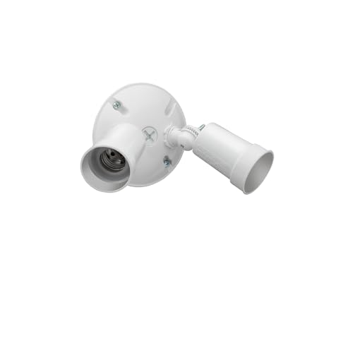 Outdoor Flood Light Fixture (White / 6-Pack / Switch On and Off)