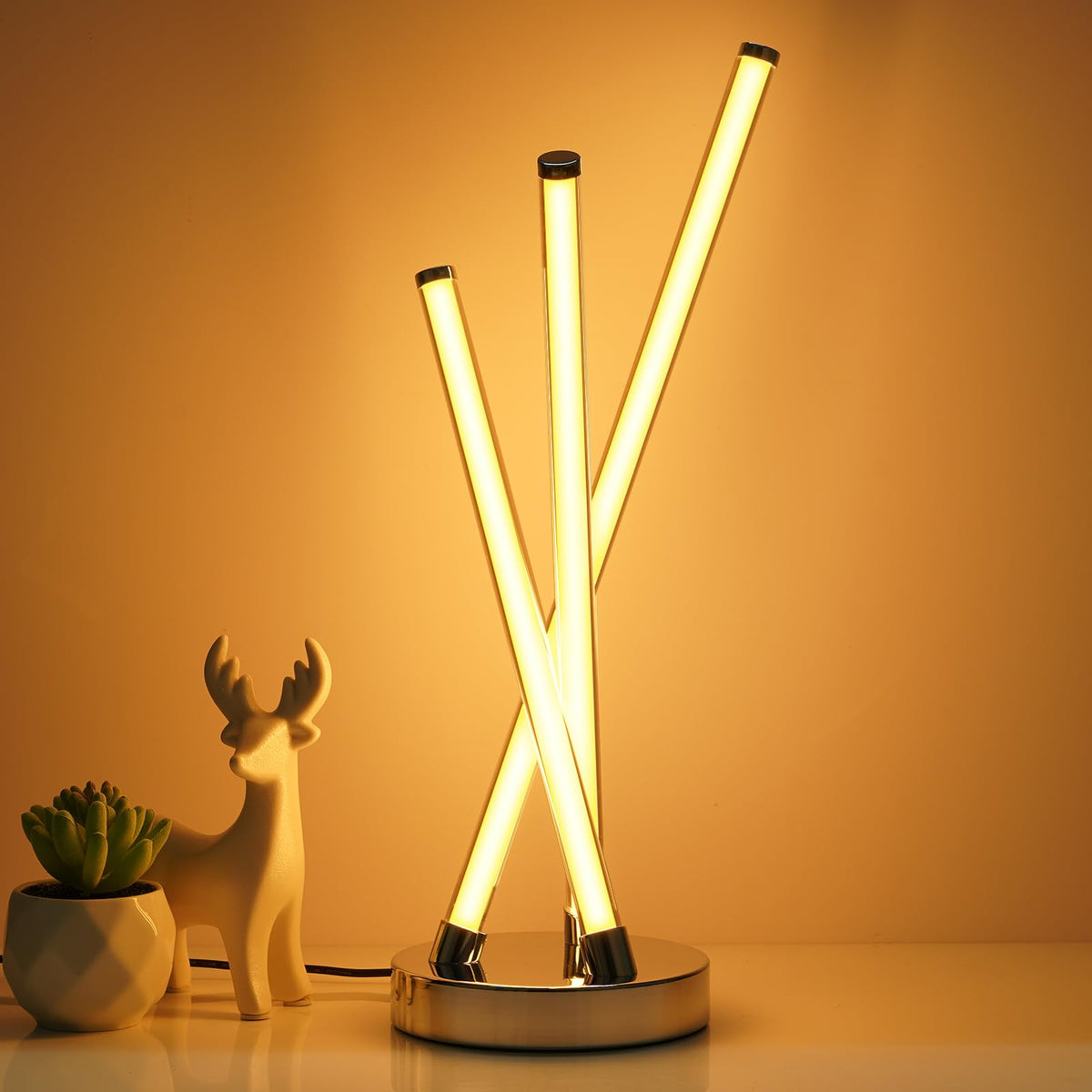 LED Table Lamp Black (Three Lines Table Lamp)