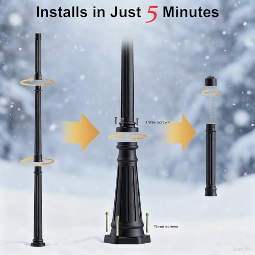 Universal Outdoor Post Light Pole (79 inch without Arm)