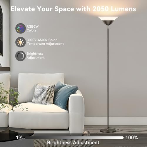 RGB Torchiere Floor Lamp (RGB (Red, Green, Blue))