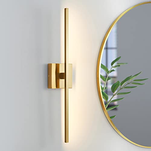 Gold Bathroom Light Fixtures Dimmable Black Led Vanity Lighting for Bathroom