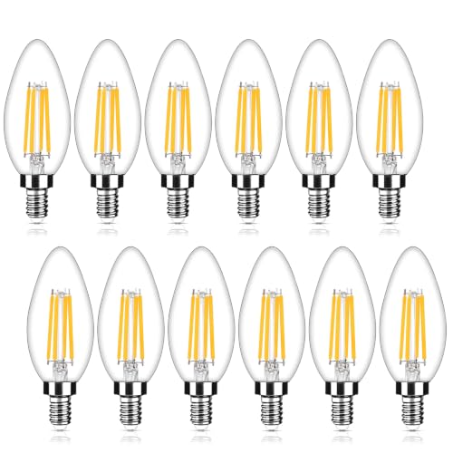 E12 LED Candelabra Bulbs (Warm White Light / 12 Count (Pack of 1))