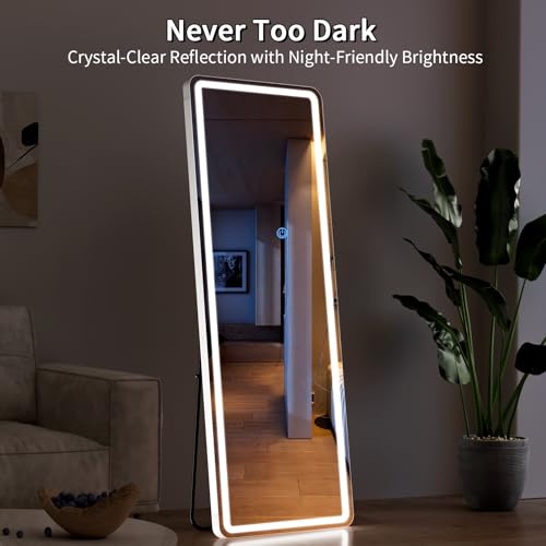 LED Full Length Mirror (Standing Mirror-rectangular / 56"L x 20"W)