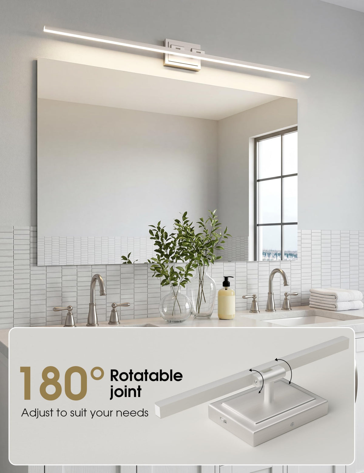 Modern Bathroom Vanity Light 48 inch (Brushed Nickel / 48 inch)