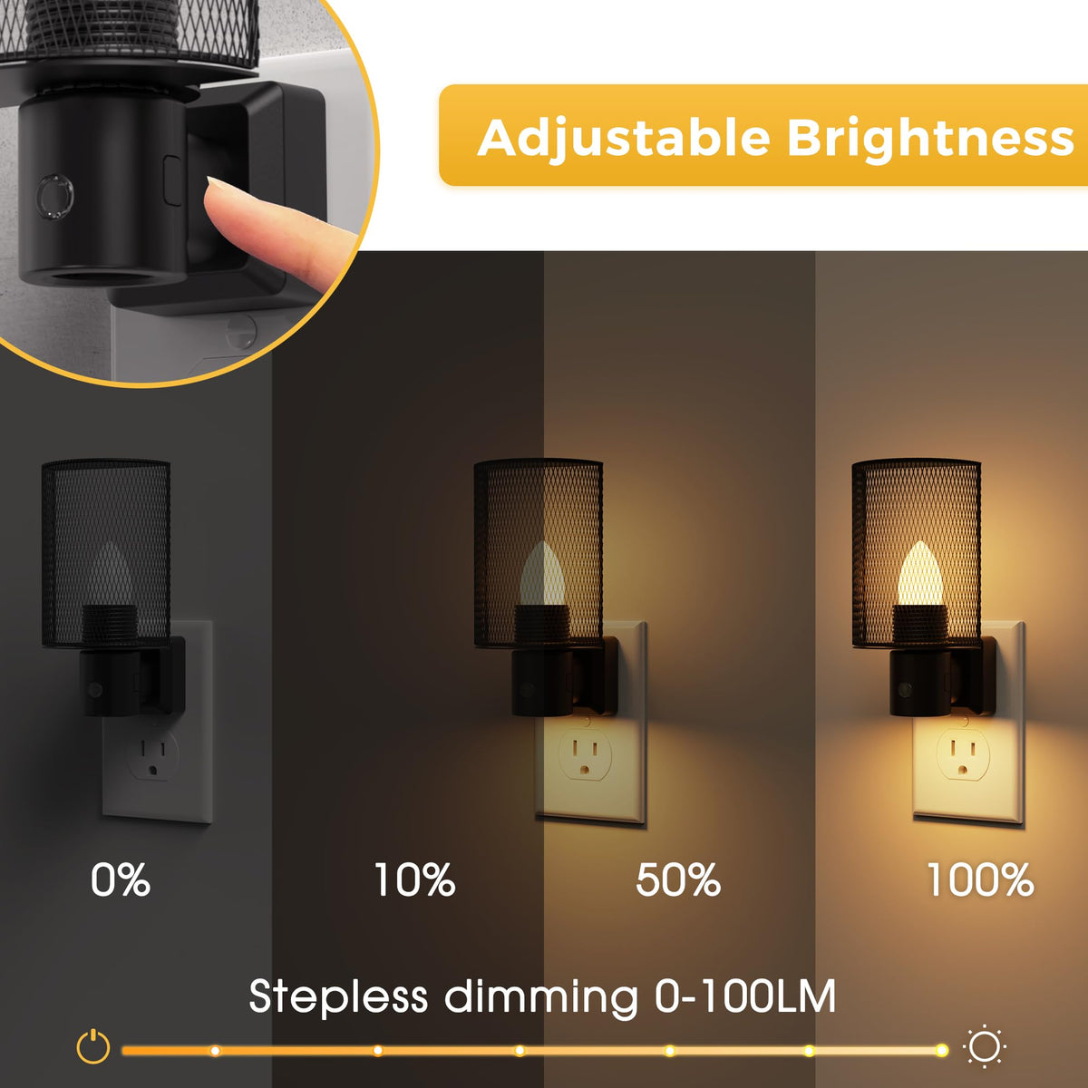 Night Light Night Lights Plug into Wall (Mesh / 1 Pack)