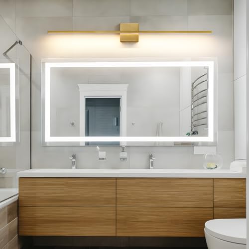 Gold Bathroom Light Fixtures Over Mirror (Gold / 39Inch)
