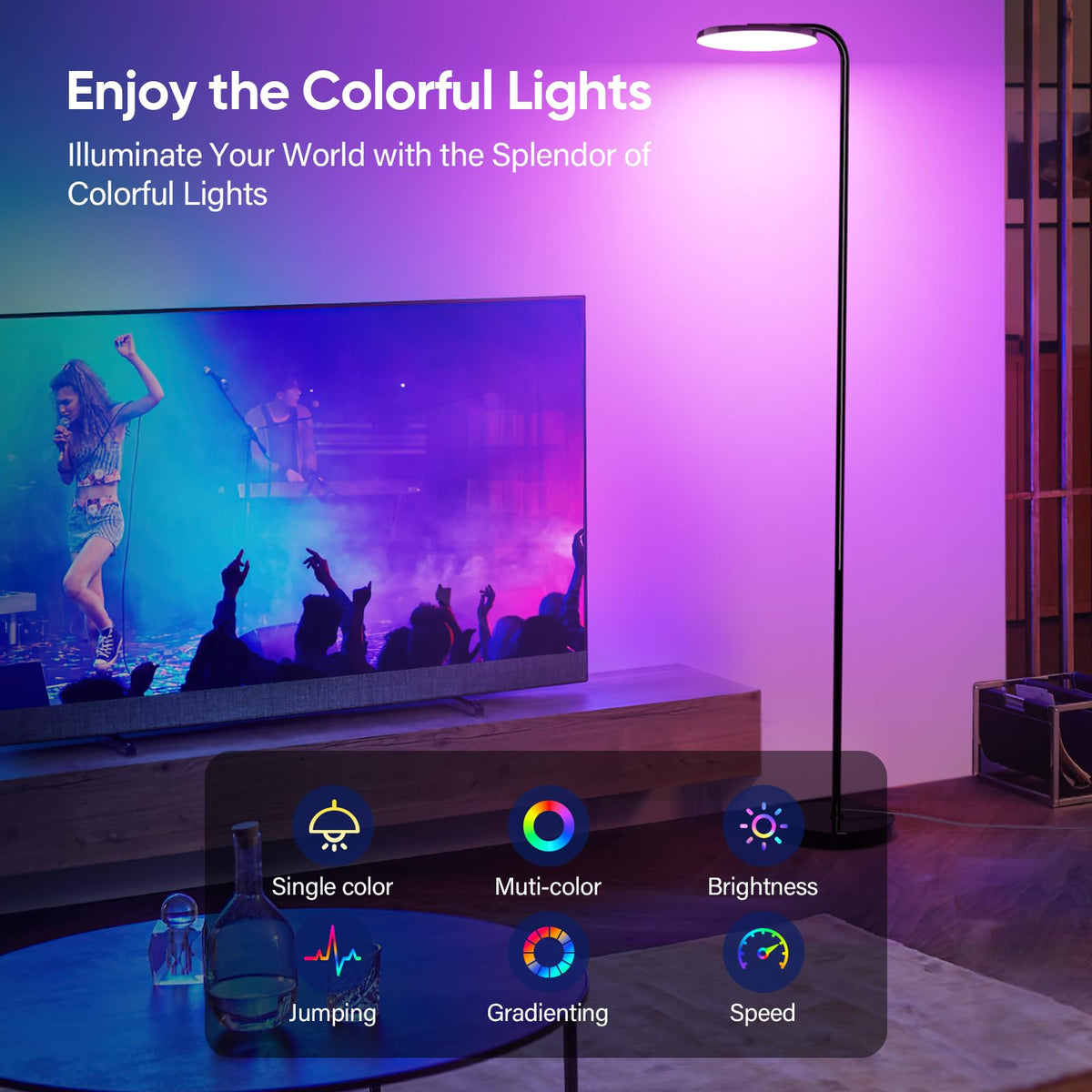 36W LED Floor Lamp (RGB (Red, Green, Blue))