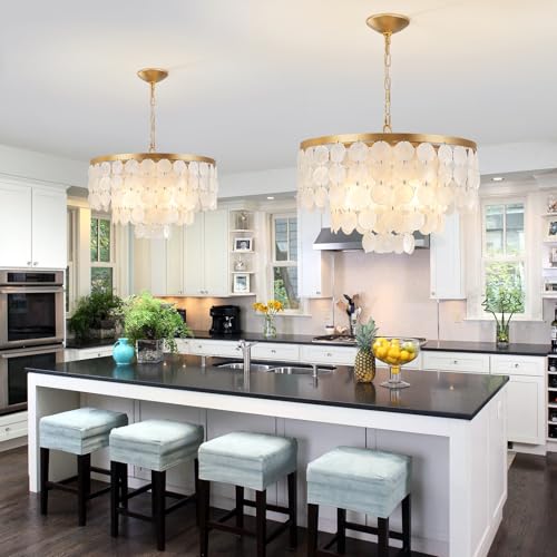Coastal Capiz Shell Chandelier