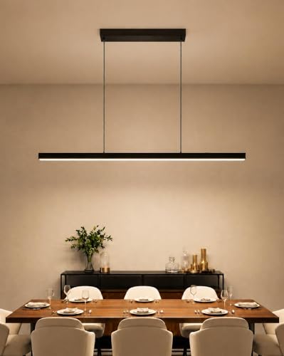 39.4in Linear Pendant Light Kitchen Island (Black-Liner / 39.4in)