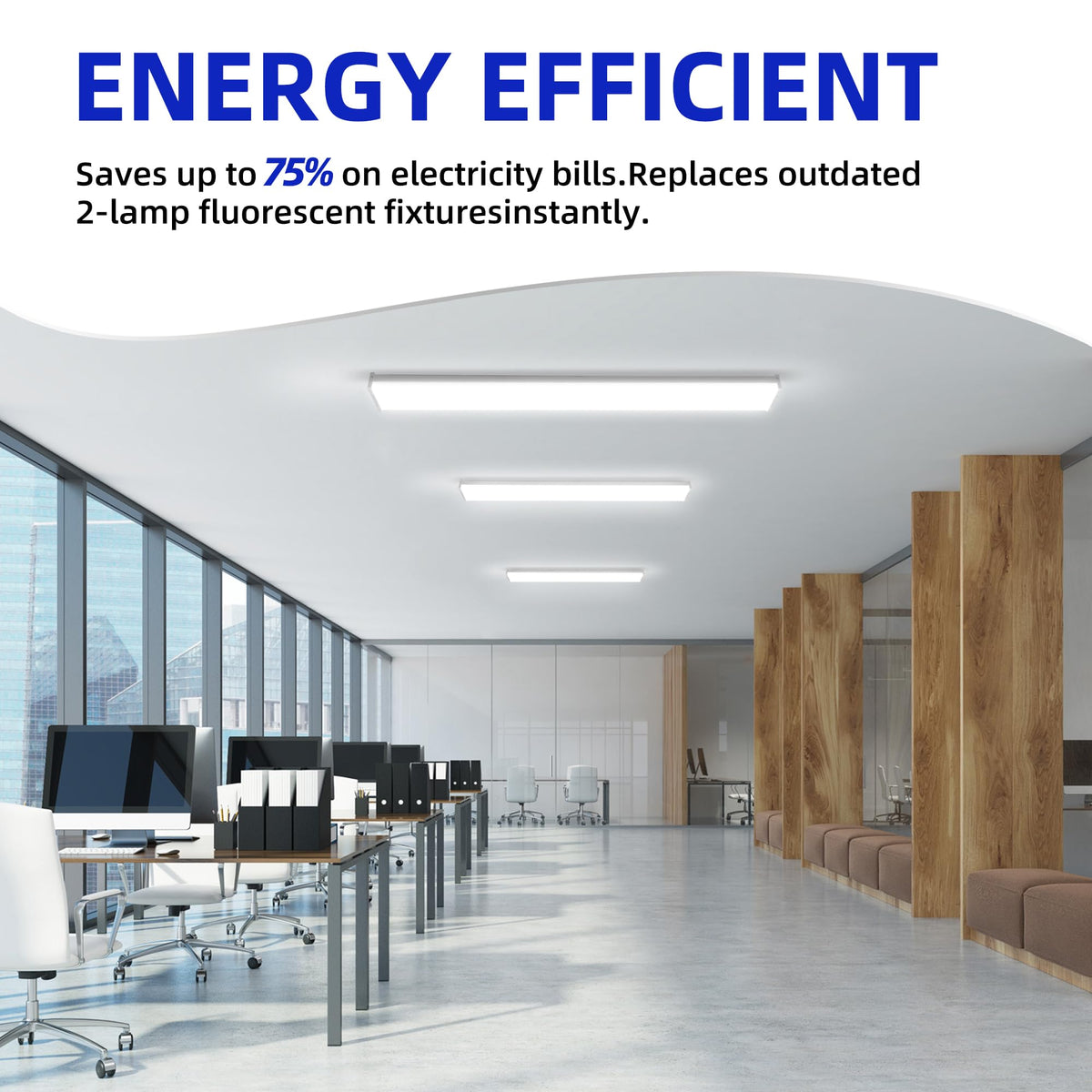 4FT 5.7" W LED Wraparound Light with 40W 4400LM 4000K (5.7 Inch Width)