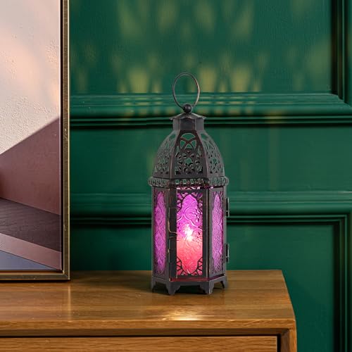 Halloween Lanterns Decorations Indoor & Outdoor (Medium / Purple - 11''h)