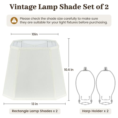Rectangle Lamp Shades Set of 2 (White)