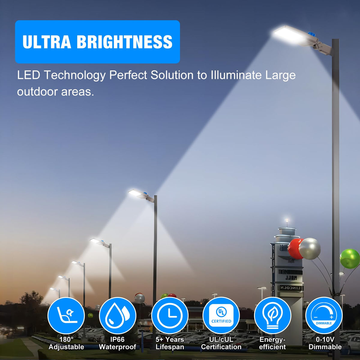 LED Parking Lot Light (200-A-3PACK)