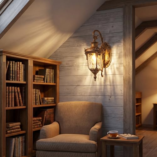 Rustic Wall Sconce Lighting (H16.1''x W9.4'')