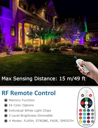RGB Low Voltage Color Changing Landscape Lights 2Pack with Connector (2 Pack)