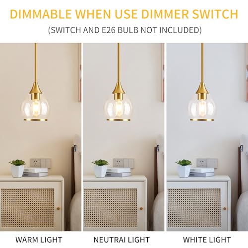 1 Piece Gold Island Light for Kitchen (Gold / 1-Light Pole Style)