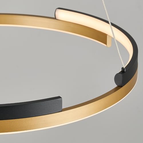 Modern LED Chandeliers Ring Chandelier for Dining Room Living Room Circular Linear Pendant Light