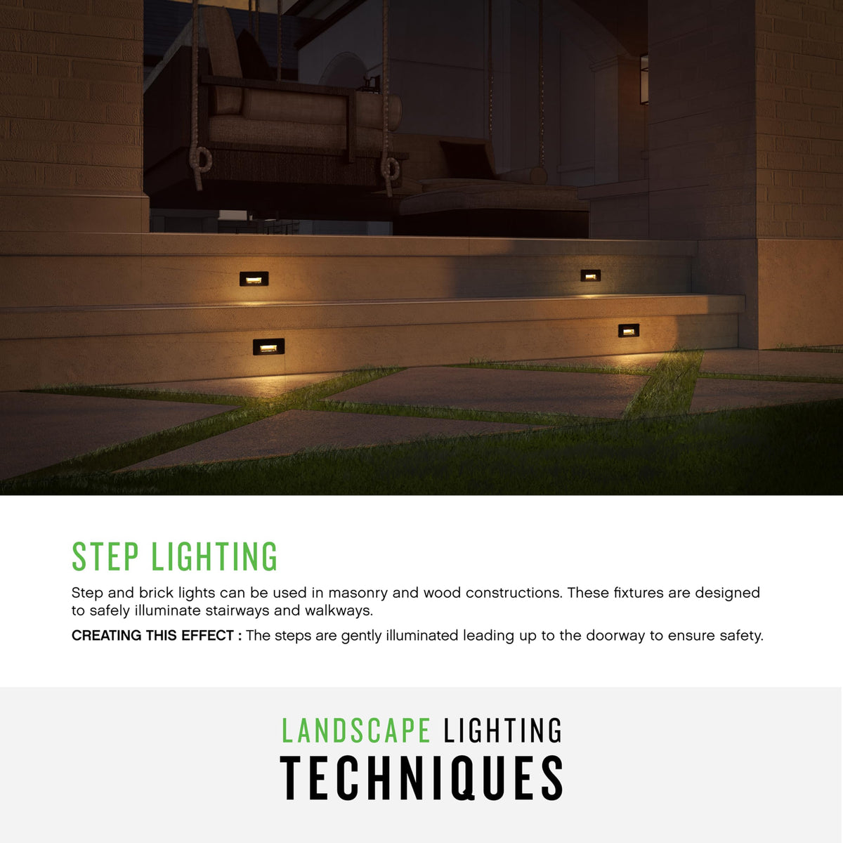 Taper 12V Integrated LED Horizontal Step Light (Satin Black / Horizontal Step Light)