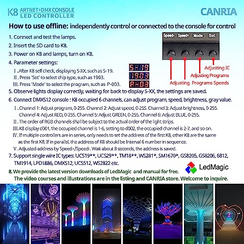 K8 ARTNET+DMX Console LED Controller (K8 ARTNET+DMX)