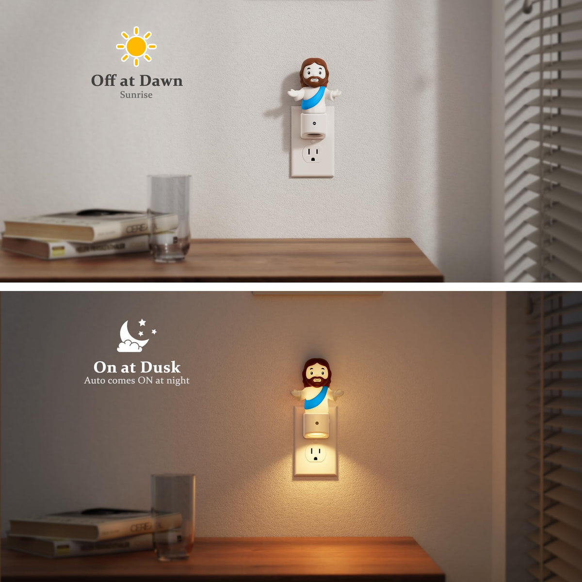 Night Light for Kids (Jesus-blue / 2 Pack)