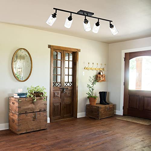 5 Light Vanity Lights for Bathroom with Rotatable Light Head (Black / 5-Light)