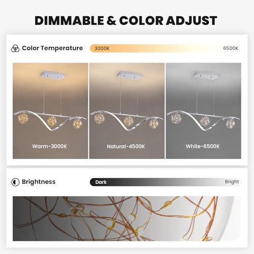 40" Dimmable Kitchen Island Lighting (Chrome)