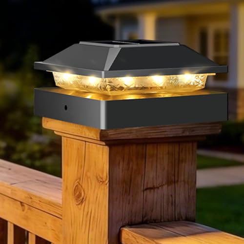 4x4 Solar Post Cap Lights (Black / 1 Pack)