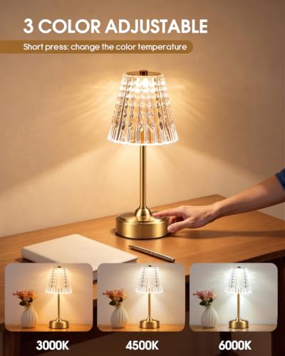 Cordless Touch Table Lamp (Gold-Premium)