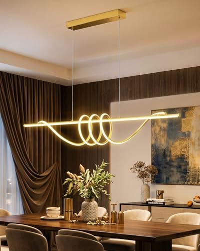 57in Dining Table Light Fixture (Gold / 57in)