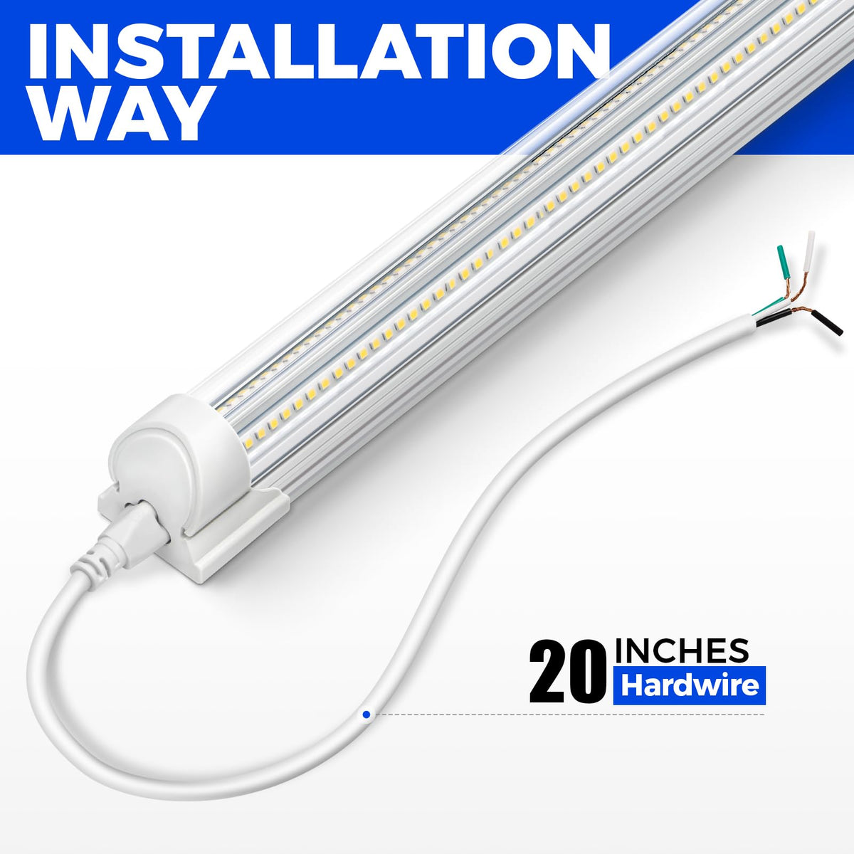 T8 LED Shop Lights 8FT (5000K / 8ft-12 Packs-100w)