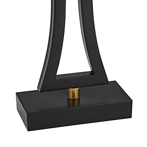 Roxie 31" Large Table Lamp USB Set of 2 Black Metal Modern