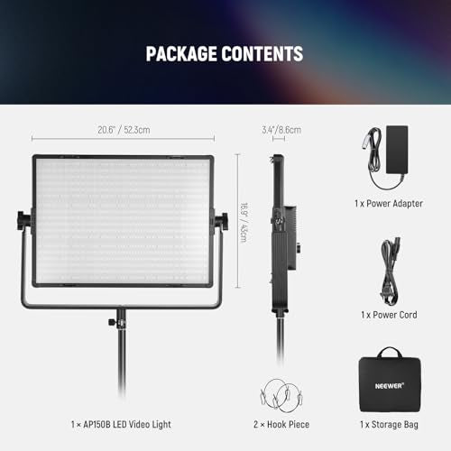 150W Bi Color LED Panel Video Light Kit (AP150B)