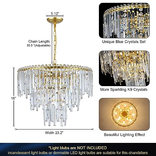 Modern Crystal Chandeliers Luxury Round Chandelier for Dining Room