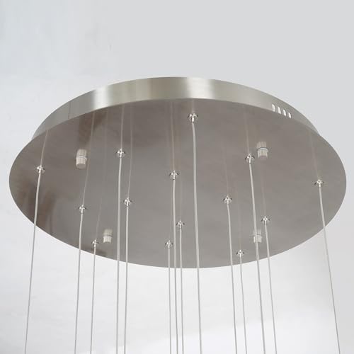 Staircase Chandelier Modern LED Chandelier Crystal Raindrop Ball Suspension Stairwell