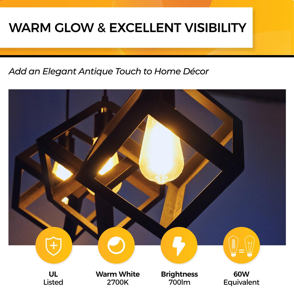 Edison Bulbs Dimmable (Warm White)